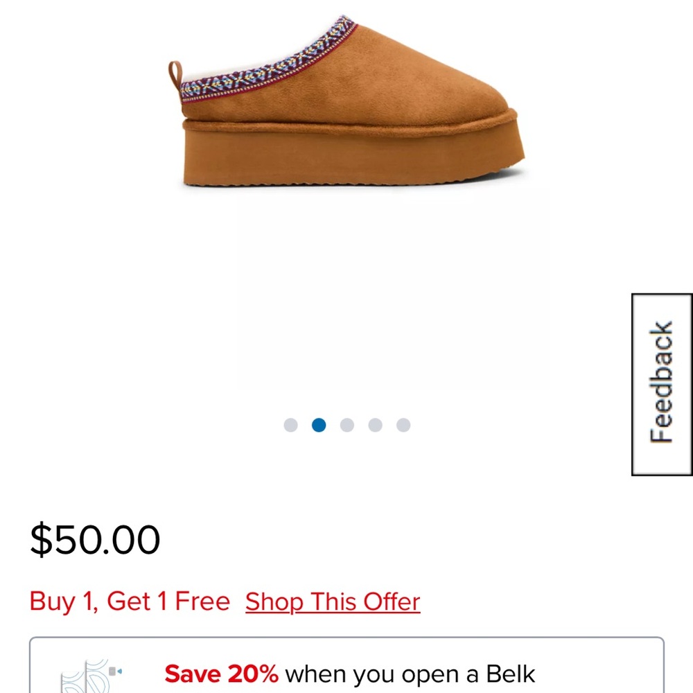 Madden Girl Chestnut platform Clogs with Patterned Trim